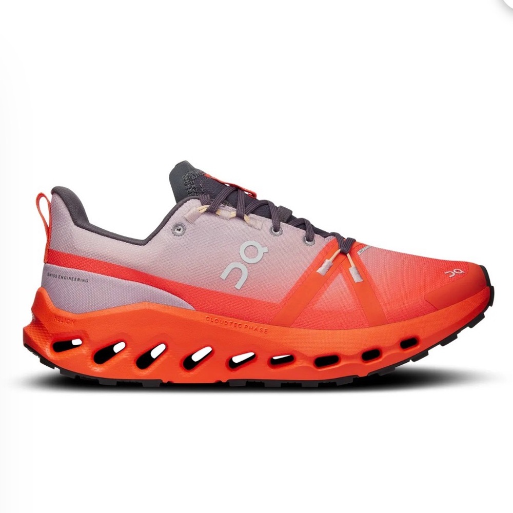 On Running Women’s Cloudsurfer Trail Waterproof Shoes - Mauve and Flame